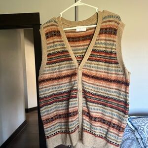 Old Navy Multicolor Striped Sweater Vest